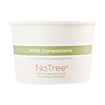 World Centric No Tree Paper Bowls, 3.4 dia x 2.3, 8 oz, Natural, PK1000 BOSU8